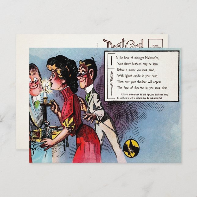 Victorian Halloween Poem 4 Postcard (Front/Back)