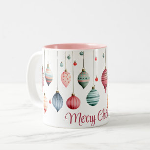 Victorian Hand Blown Glass Onament Pattern Two-Tone Coffee Mug