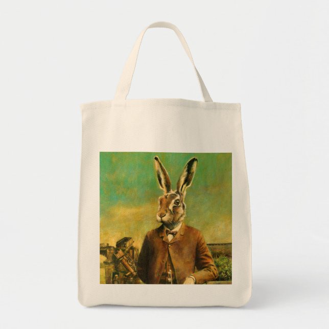 Victorian Hare Tote Bag (Front)