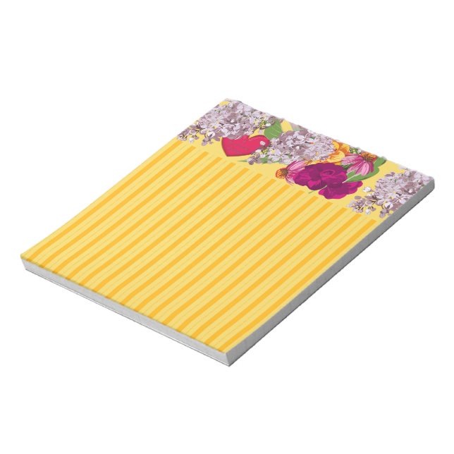 Victorian Hearts and Flowers Note Pad (Rotated)