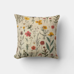 Victorian Herbarium style image Cushion