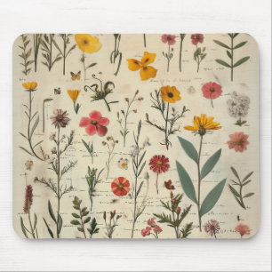 Victorian Herbarium style image Mouse Pad