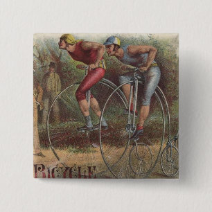 Victorian High Wheel Bicycles 15 Cm Square Badge