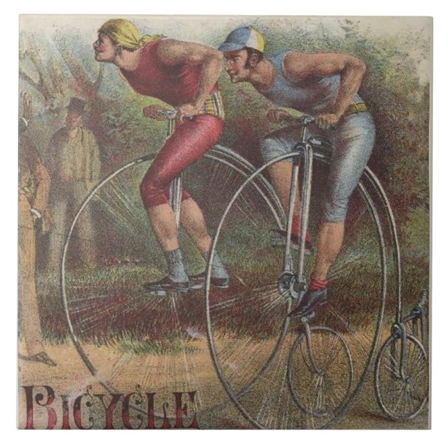 Victorian High Wheel Bicycles Tile (Front)