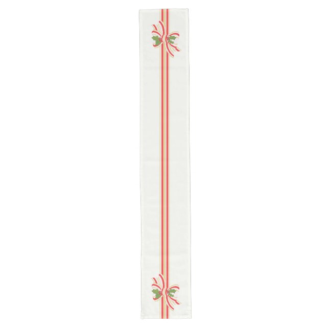 Victorian Holly Bow Table Runner – Christmas (Front)