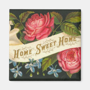 Victorian Home Sweet Home Roses Magnet