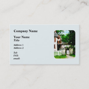 Victorian Home With Open Gate Business Card