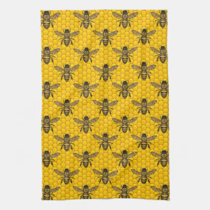 Victorian Honey Bees Tea Towel