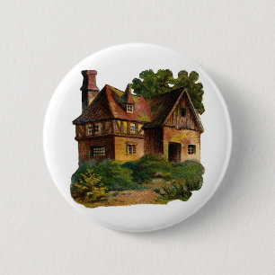 Victorian House 6 Cm Round Badge