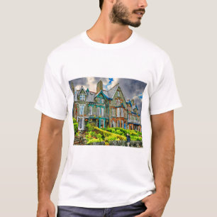 Victorian house in Keswick painted in watercolor T-Shirt