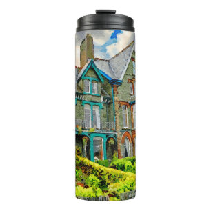 Victorian house in Keswick painted in watercolor Thermal Tumbler