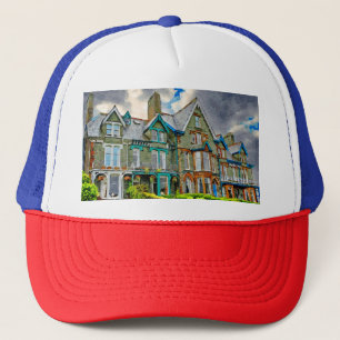 Victorian house in Keswick painted in watercolor Trucker Hat