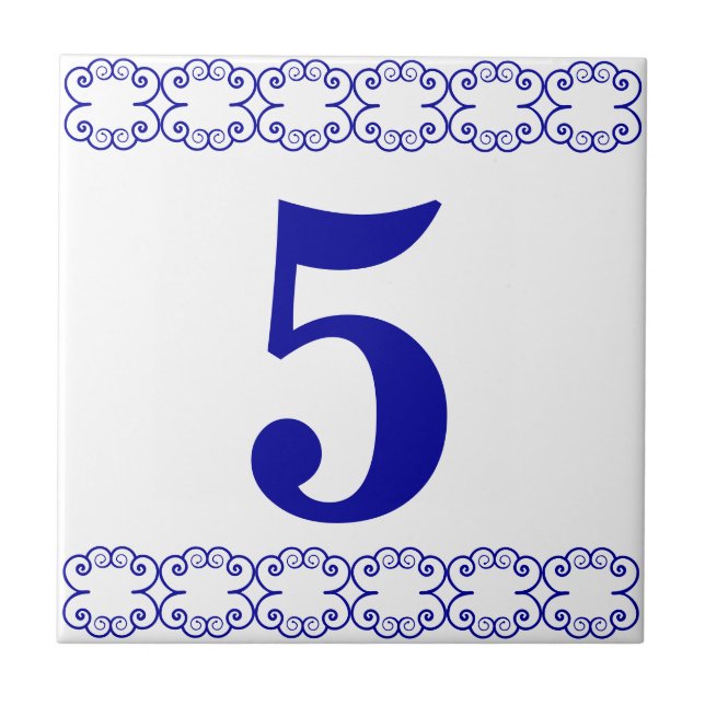 Victorian House Number Tile (Front)