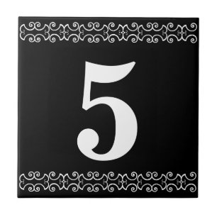 Victorian House Number Tile