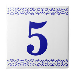 Victorian House Number Tile