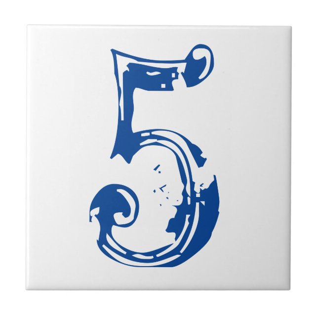 Victorian House Numbers Ceramic Tile (Front)