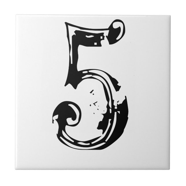 Victorian House Numbers Tile (Front)