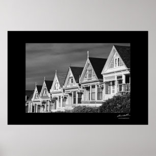 Victorian Houses on Steiner Street, Alamo Square, Poster