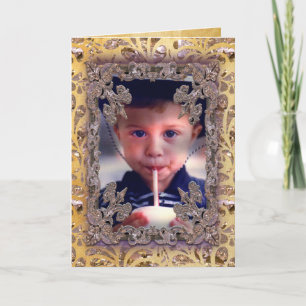 Victorian Insert Your Own Image Holiday Card