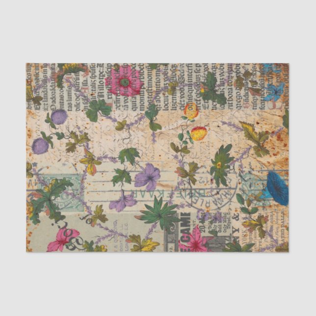 Victorian Inspired Junk Journal  Tissue Paper (Front)