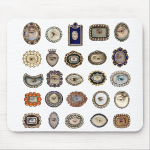 Victorian Inspired Lover's Eyes, original art Mouse Pad