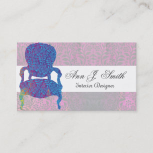 Victorian Interior Design  Decor Floral Furniture Business Card