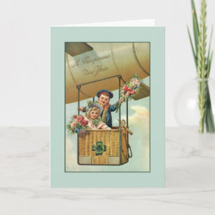 Victorian Irish New Year Greeting Card