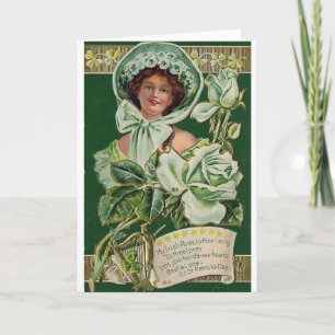 Victorian Irish Rose St. Patrick's Day Card