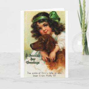 Victorian Irish Setter St. Patrick's Day Card