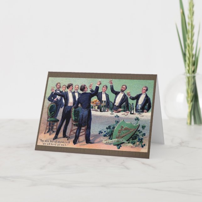 Victorian Irish Toast St. Patrick's Day Card (Front)