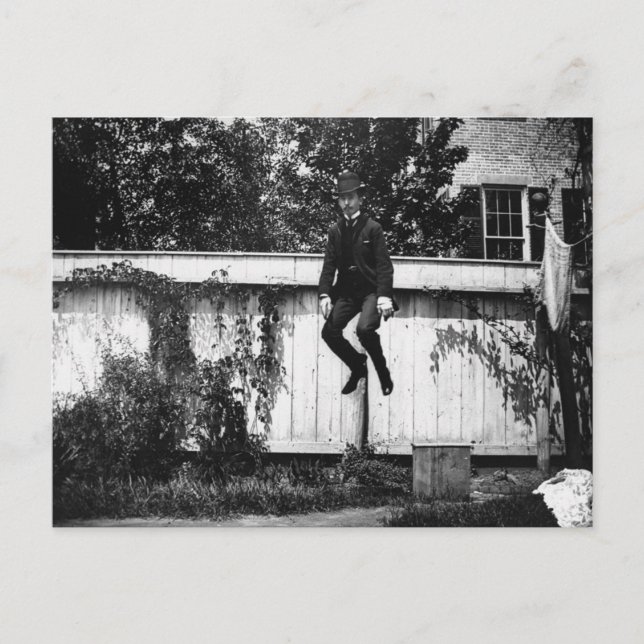 Victorian Jumping Man Postcard (Front)