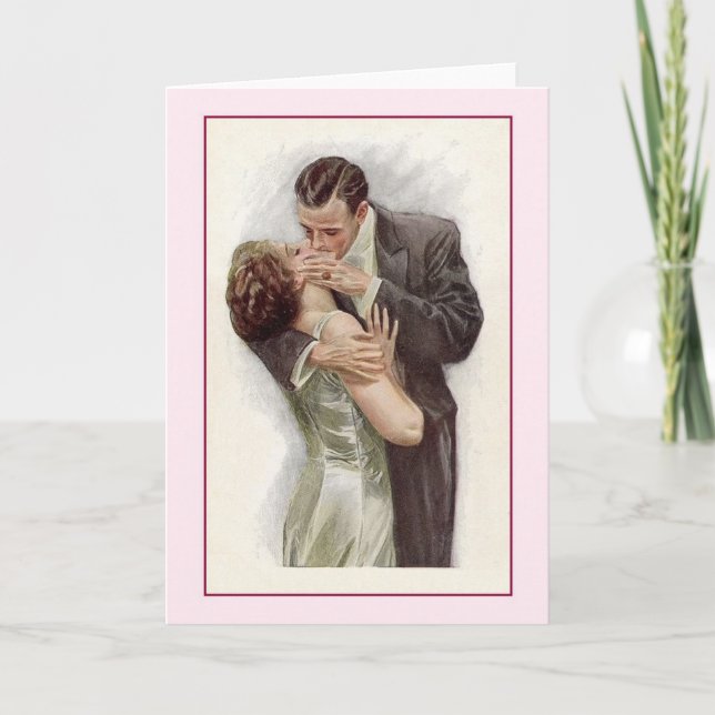 Victorian Kiss Note Card (Front)