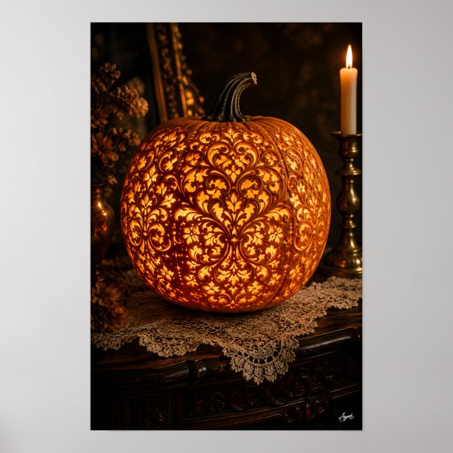 Victorian Lace Pumpkin II. Poster (Front)