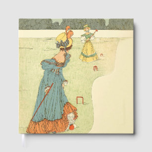 Victorian Ladies Croquet Vintage Garden Party Guest Book