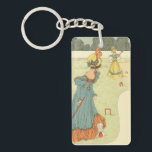 Victorian Ladies Croquet Vintage Garden Party Key Ring<br><div class="desc">Step back into a sun-drenched 19th-century afternoon with this elegant illustration of a ladies' croquet match. Featuring sophisticated period gowns and a soft, nostalgic color palette of sage green and terracotta, this classic scene by Caroline Marshall Woodward captures the graceful leisure of a Victorian garden party. A perfect choice for...</div>