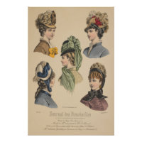 Victorian Ladies in Hats Paris French Vintage Ad