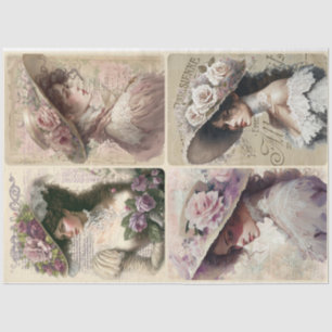Victorian ladies tissue paper