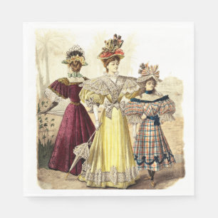 Victorian Ladies Vintage Design Napkin