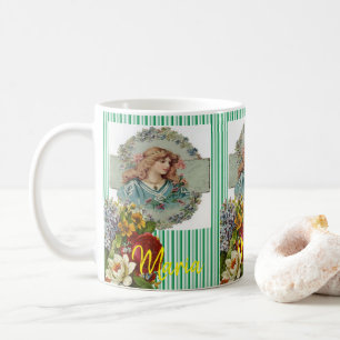 Victorian Lady Flowers Mug