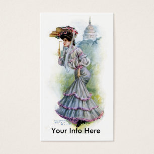 Victorian Lady in Lavender Dress