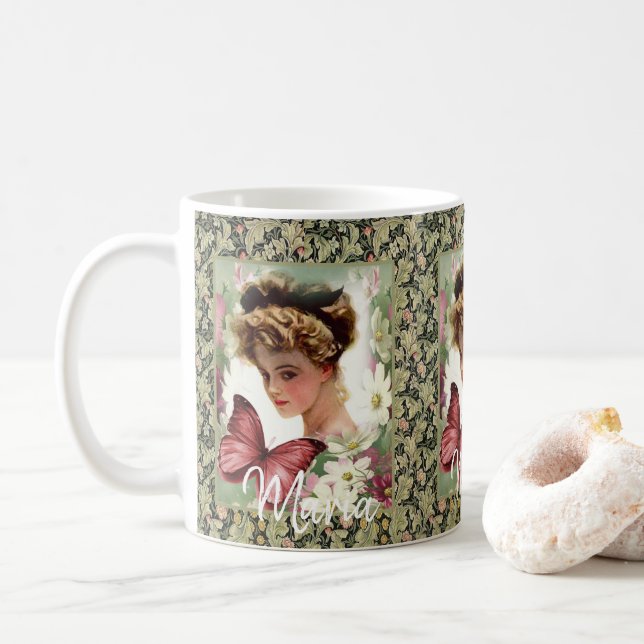 Victorian Lady Mug (With Donut)