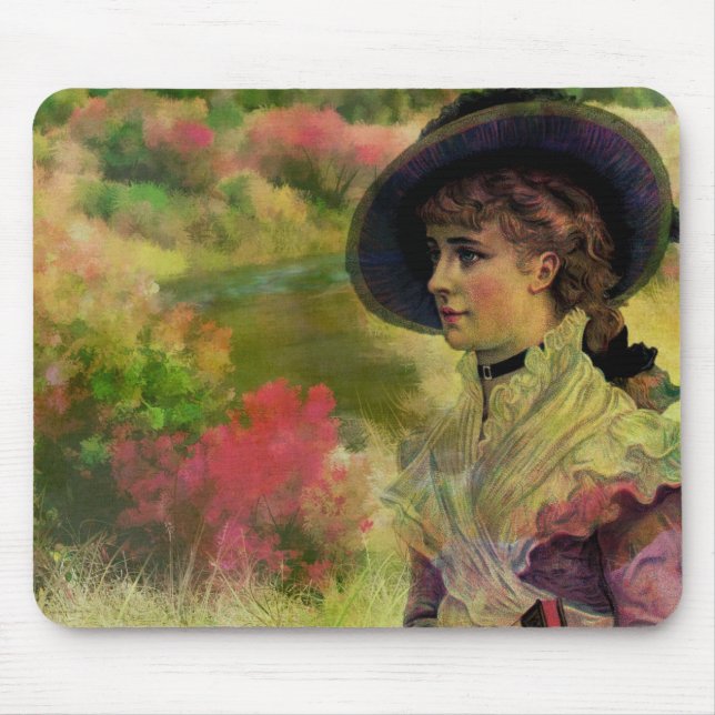 Victorian Lady Painting Mouse Pad (Front)