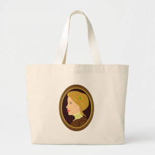 Victorian Lady Portrait Large Tote Bag