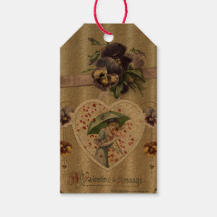 Victorian Lady Vintage Valentine Gift Tags