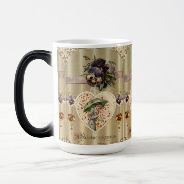 Victorian Lady Vintage Valentine's Day Mug (Left)