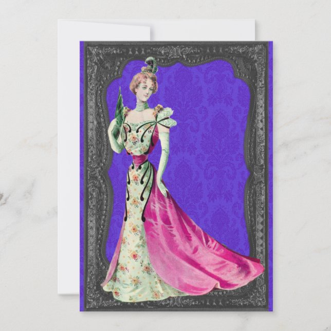 Victorian Lady Wedding Invitations (Front)