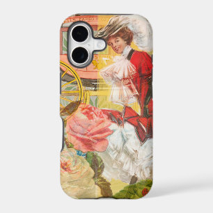 Victorian Lady Woman Elegant Rich Red Illustration