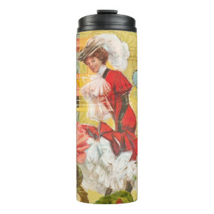 Victorian Lady Woman Fun Carriage Thermal Tumbler