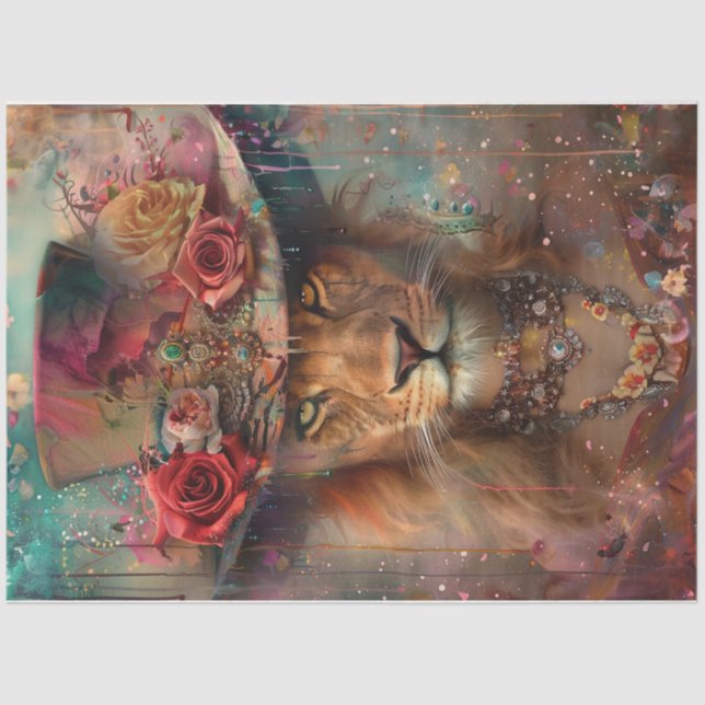 Victorian Lion Tissue Paper (Front)