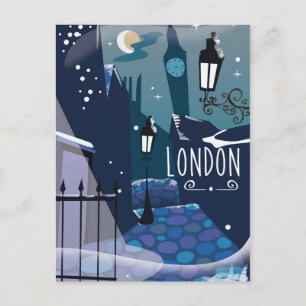 Victorian London cartoon Postcard